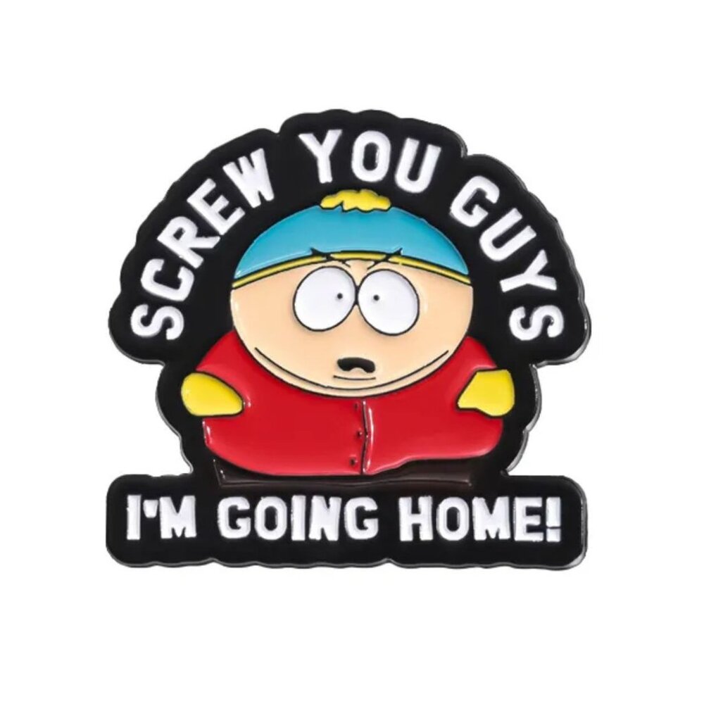 Metal Enamel Lapel Pin South Park "Screw You Guys"